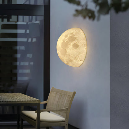 Crater Relief White LED Wall Light