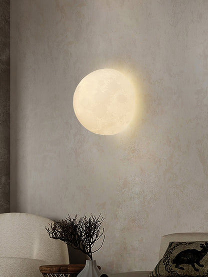 Crater Relief White LED Wall Light