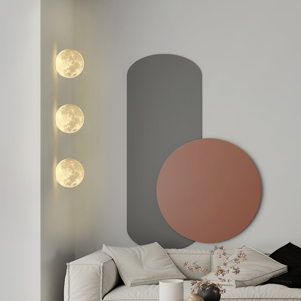 Crater Relief White LED Wall Light