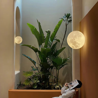 Crater Relief White LED Wall Light