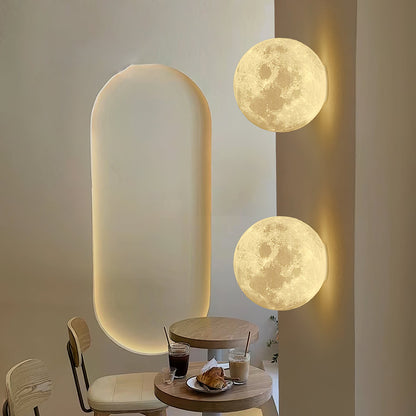 Crater Relief White LED Wall Light