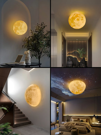 Crater Relief White LED Wall Light