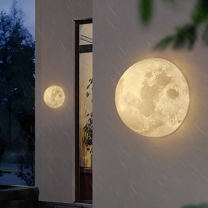 Crater Relief White LED Wall Light