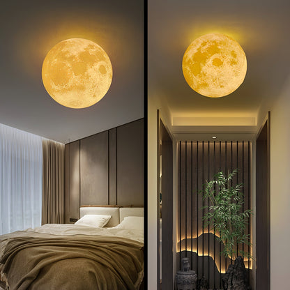 Crater Relief White LED Wall Light