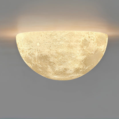 Crater Relief White LED Wall Light