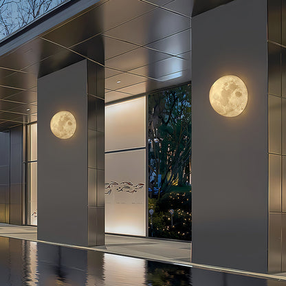 Crater Relief White LED Wall Light