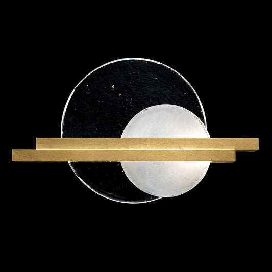 Crescent Cast Glass Dual-Orientation Wall Sconce