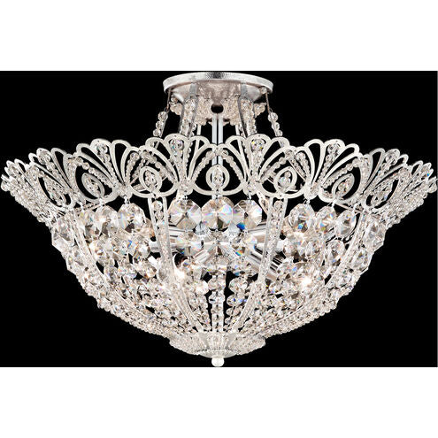 Crystal Blossom Heirloom Gold Semi-Flush Light