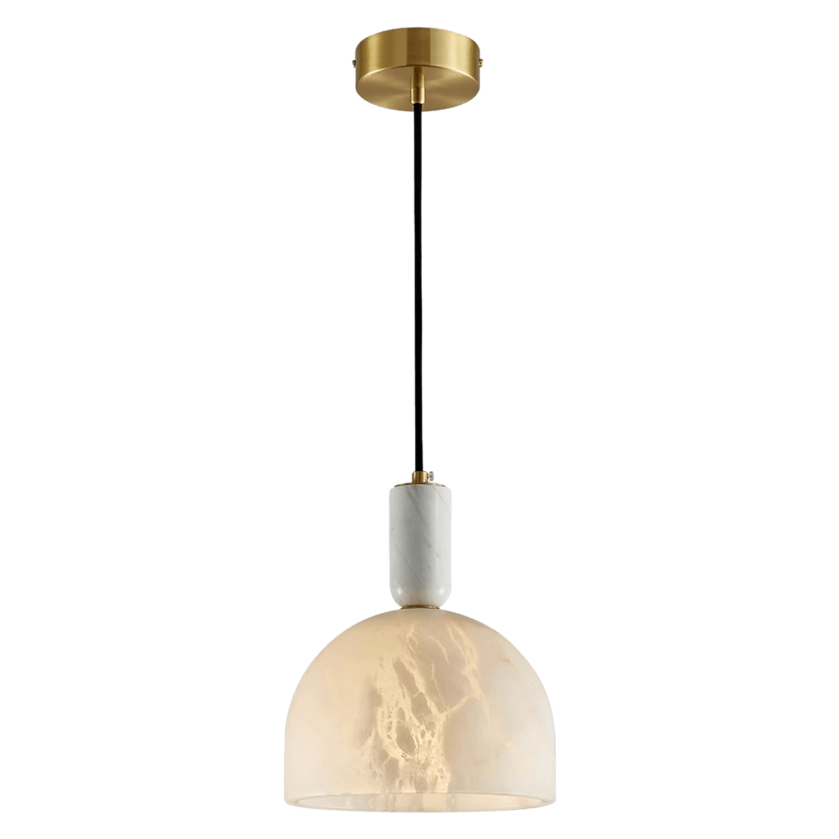 Cupform Brass White Alabaster Pendant