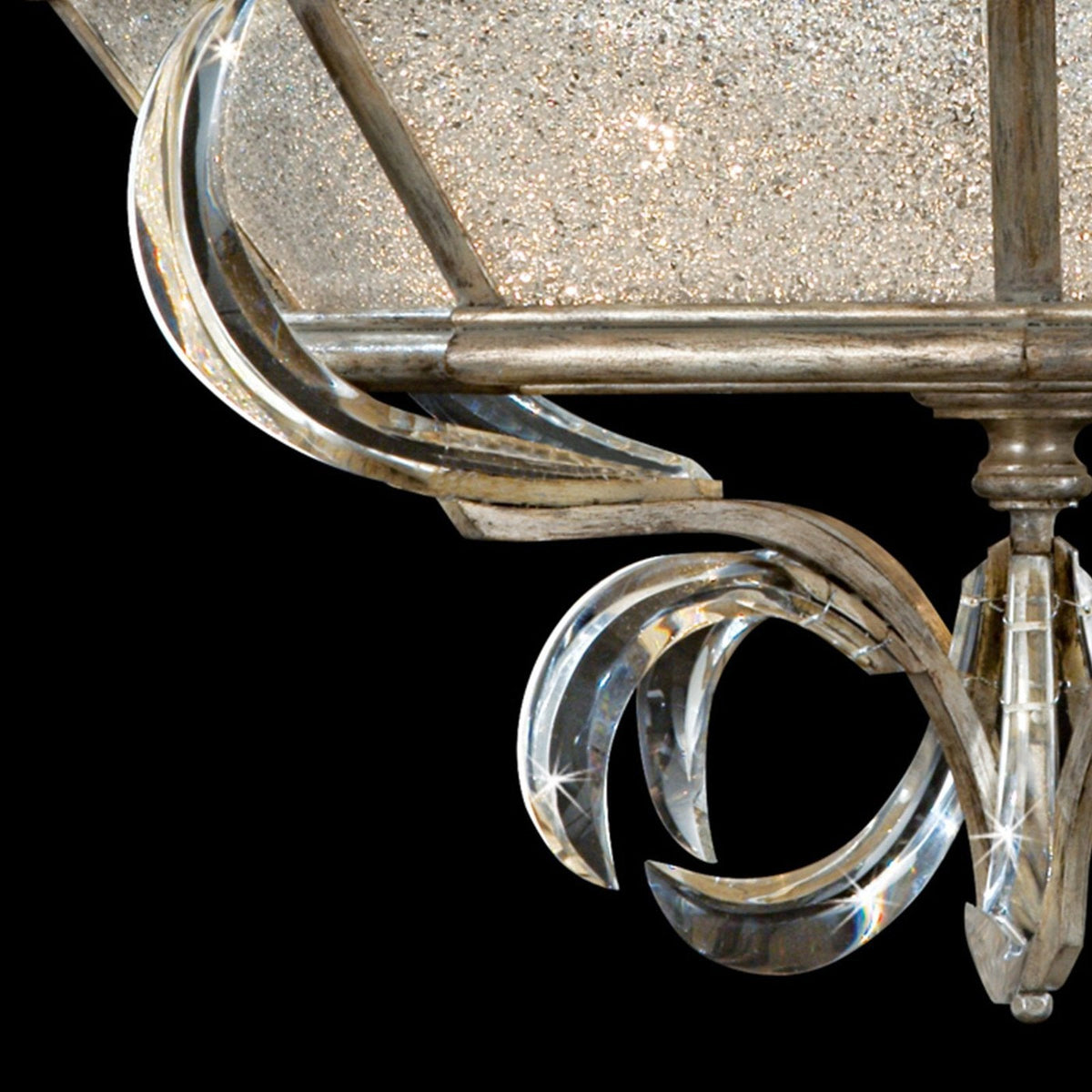 Curved Bevel Ring Semi-Flush Ceiling Light