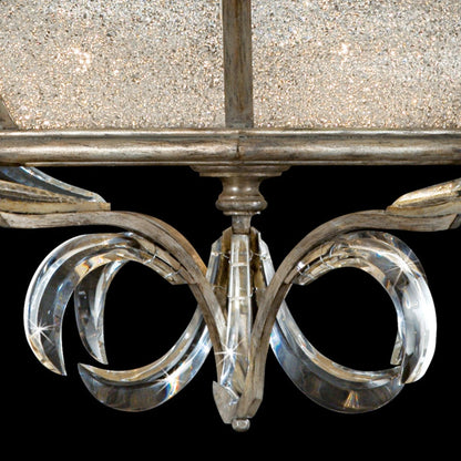 Curved Bevel Ring Semi-Flush Ceiling Light