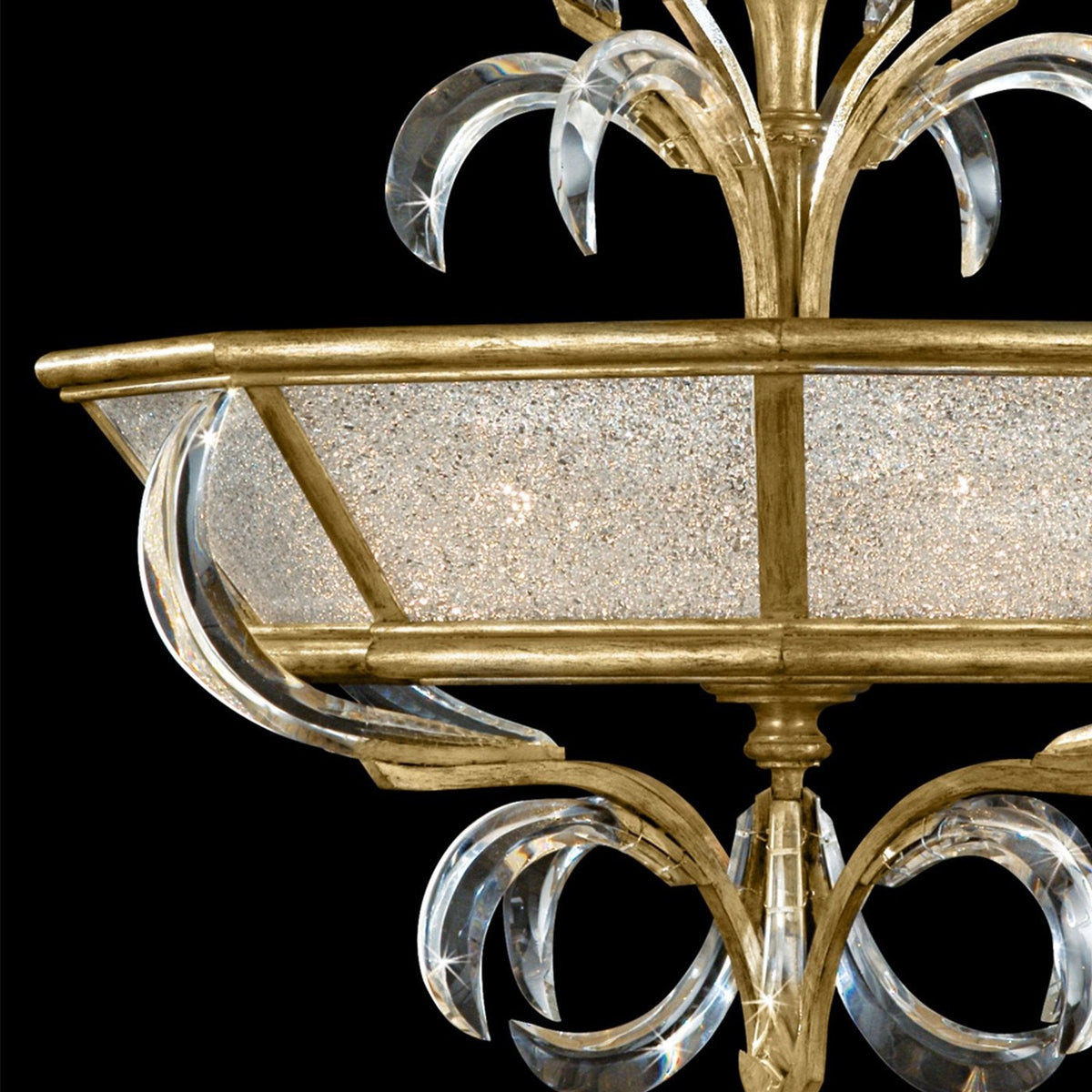Curved Bevel Ring Semi-Flush Ceiling Light