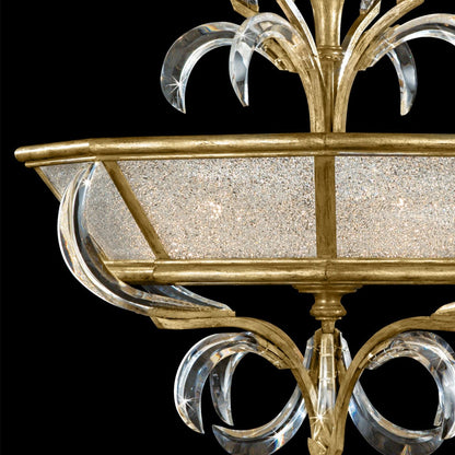 Curved Bevel Ring Semi-Flush Ceiling Light