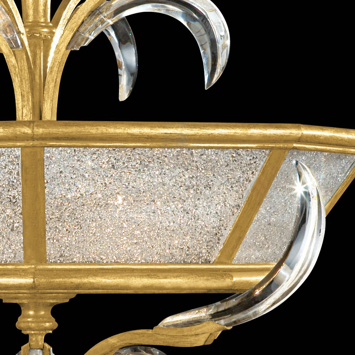 Curved Bevel Ring Semi-Flush Ceiling Light