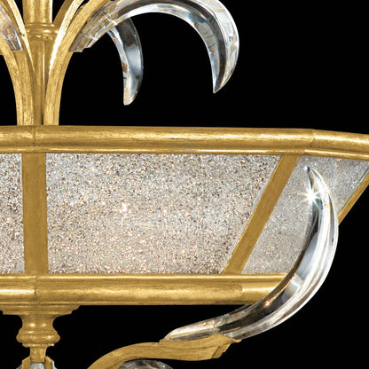 Curved Bevel Ring Semi-Flush Ceiling Light