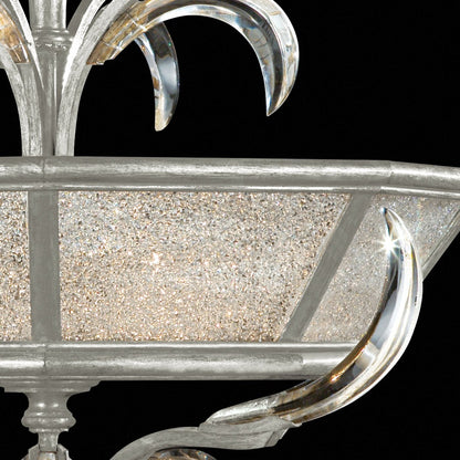 Curved Bevel Ring Semi-Flush Ceiling Light
