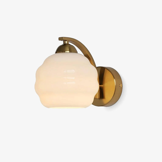 Deco Curve Gold Chrome Glass Wall Lamp