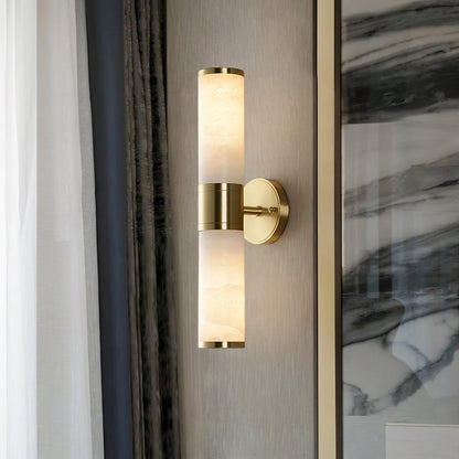 Decora Brass Alabaster Wall Lamp