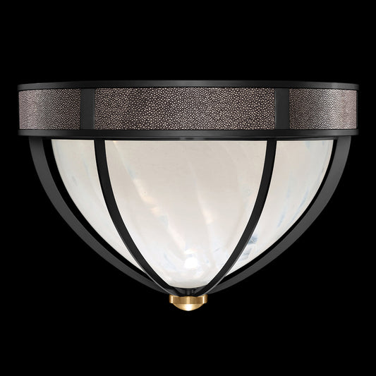 Desert Swirl Shagreen Round Flush Mount