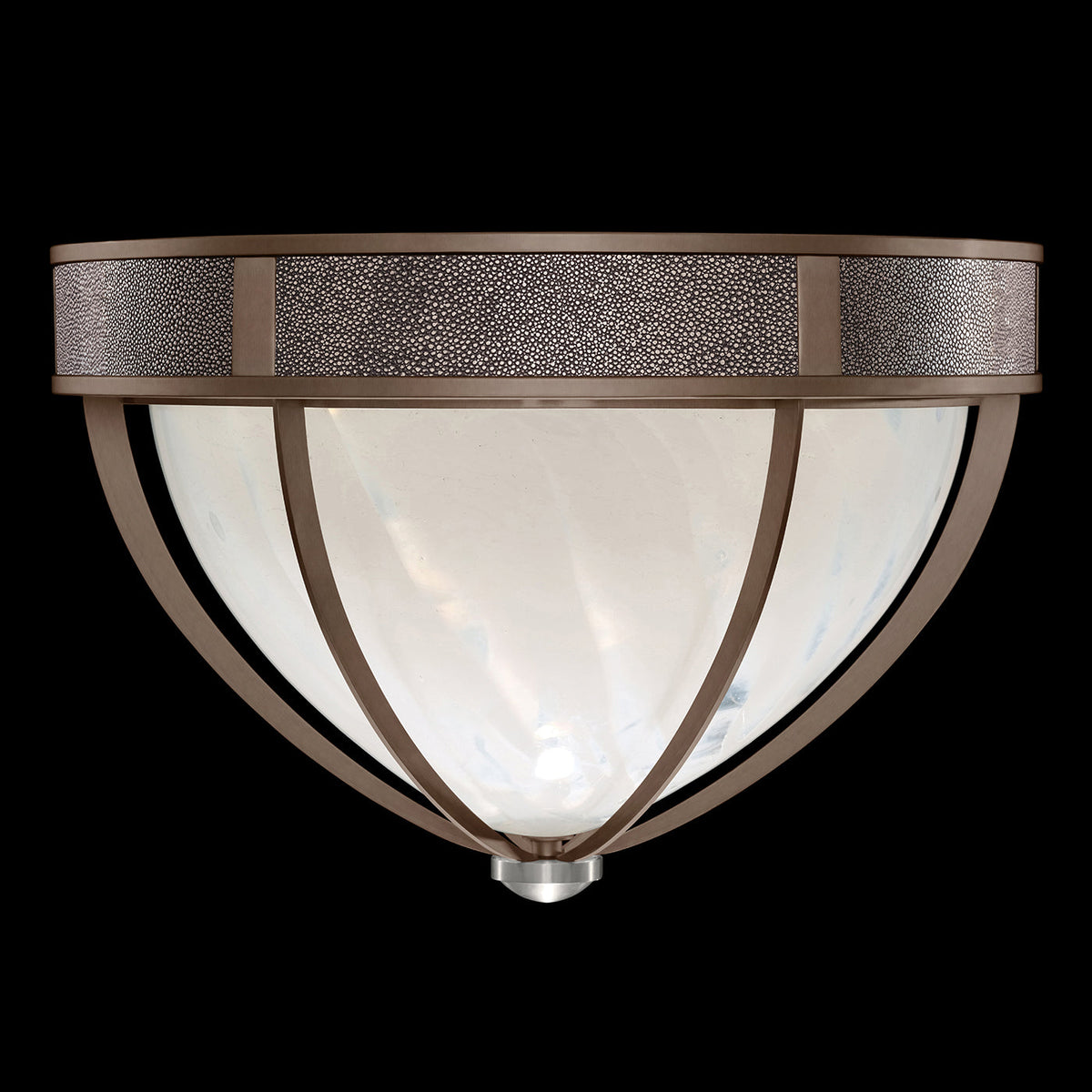 Desert Swirl Shagreen Round Flush Mount