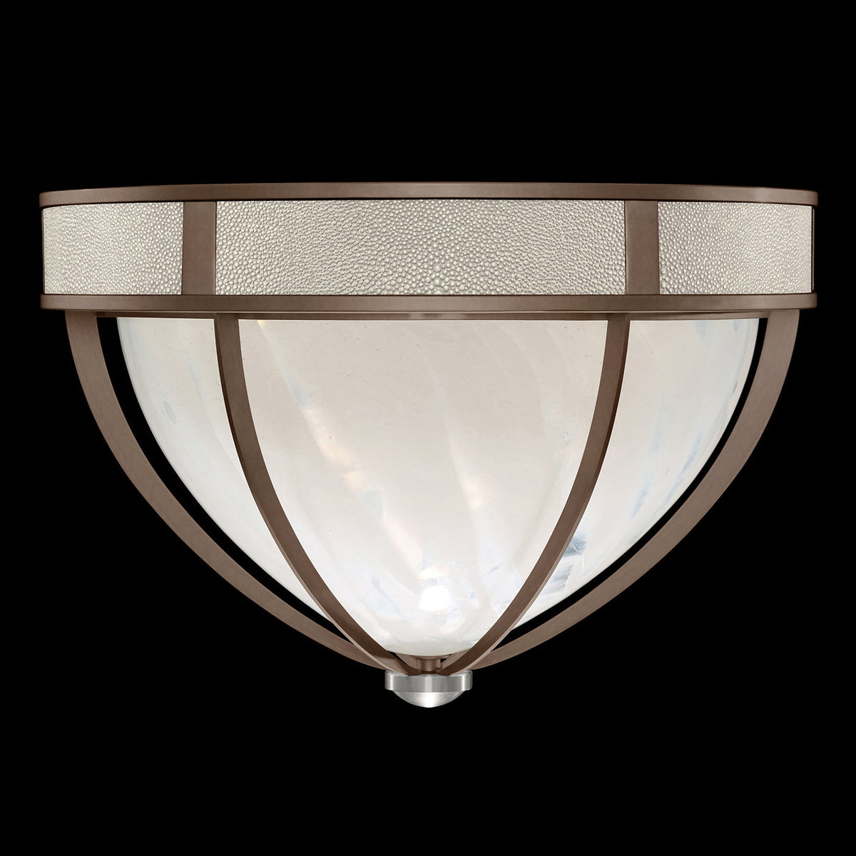 Desert Swirl Shagreen Round Flush Mount
