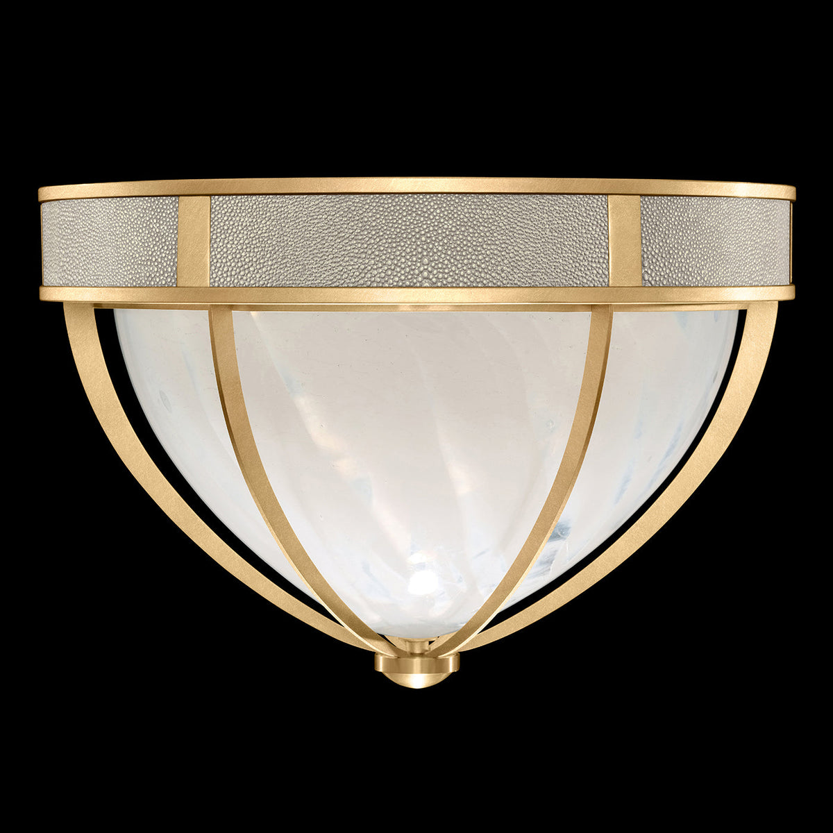 Desert Swirl Shagreen Round Flush Mount