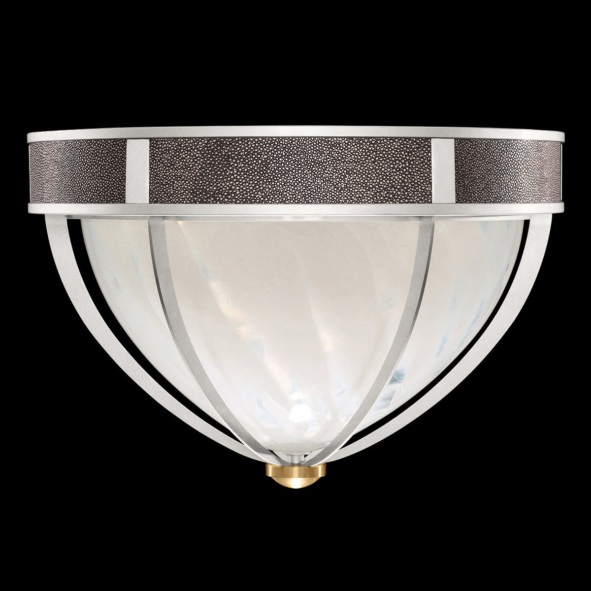 Desert Swirl Shagreen Round Flush Mount