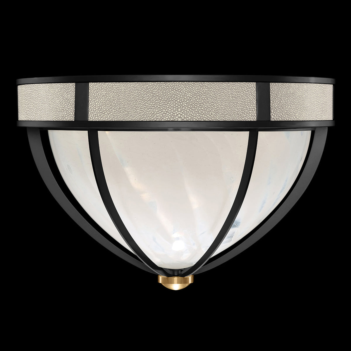 Desert Swirl Shagreen Round Flush Mount