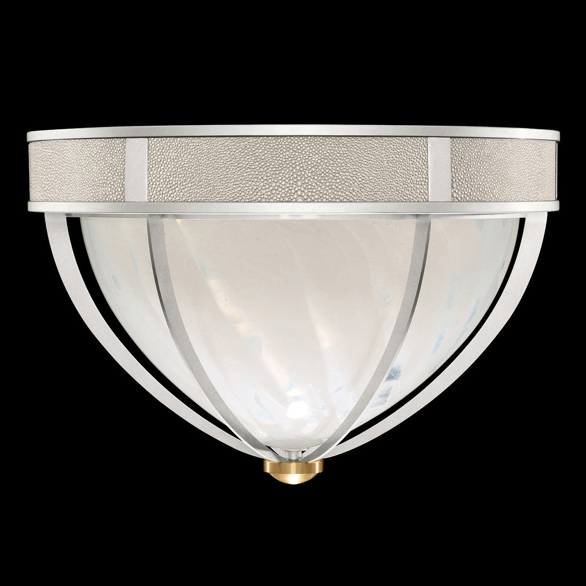 Desert Swirl Shagreen Round Flush Mount