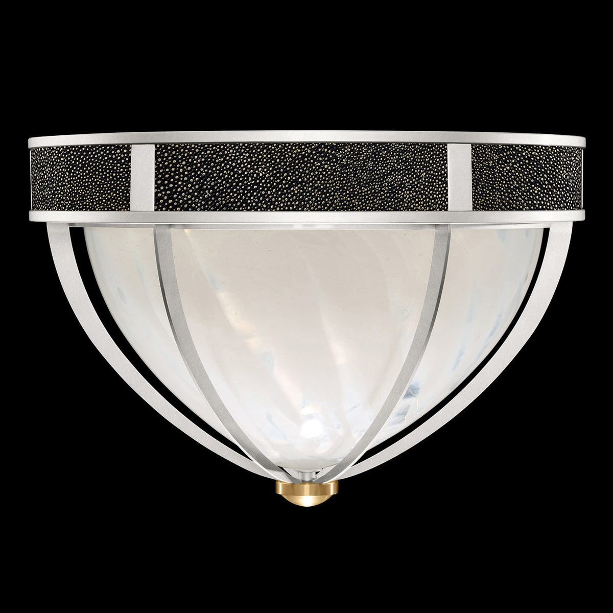 Desert Swirl Shagreen Round Flush Mount