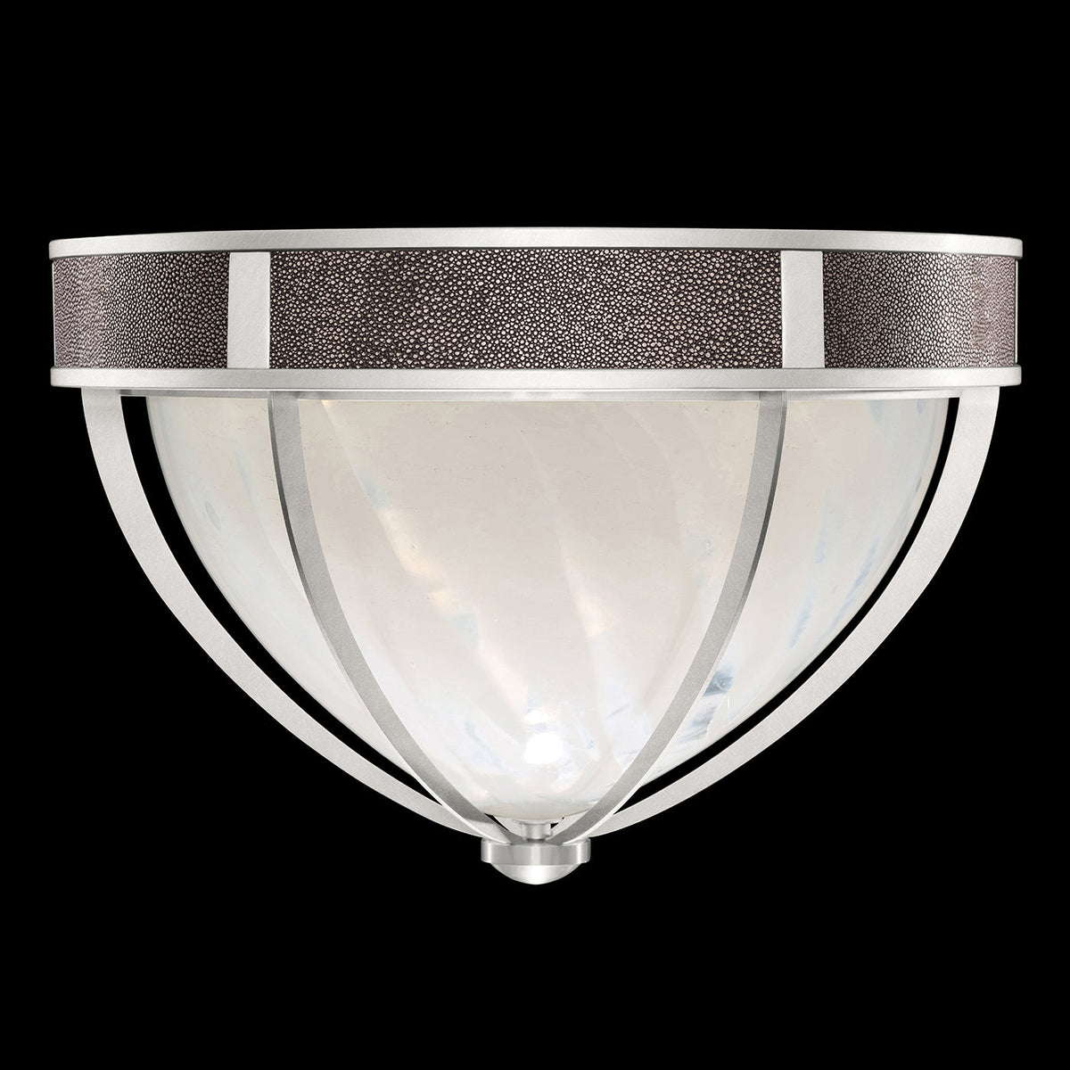 Desert Swirl Shagreen Round Flush Mount