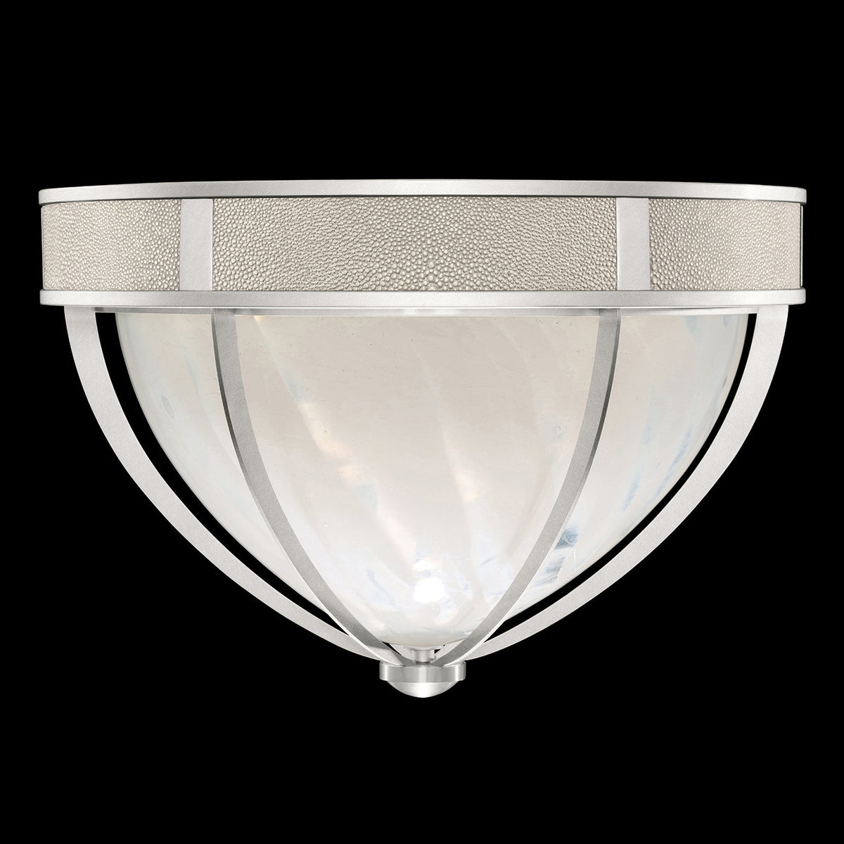 Desert Swirl Shagreen Round Flush Mount