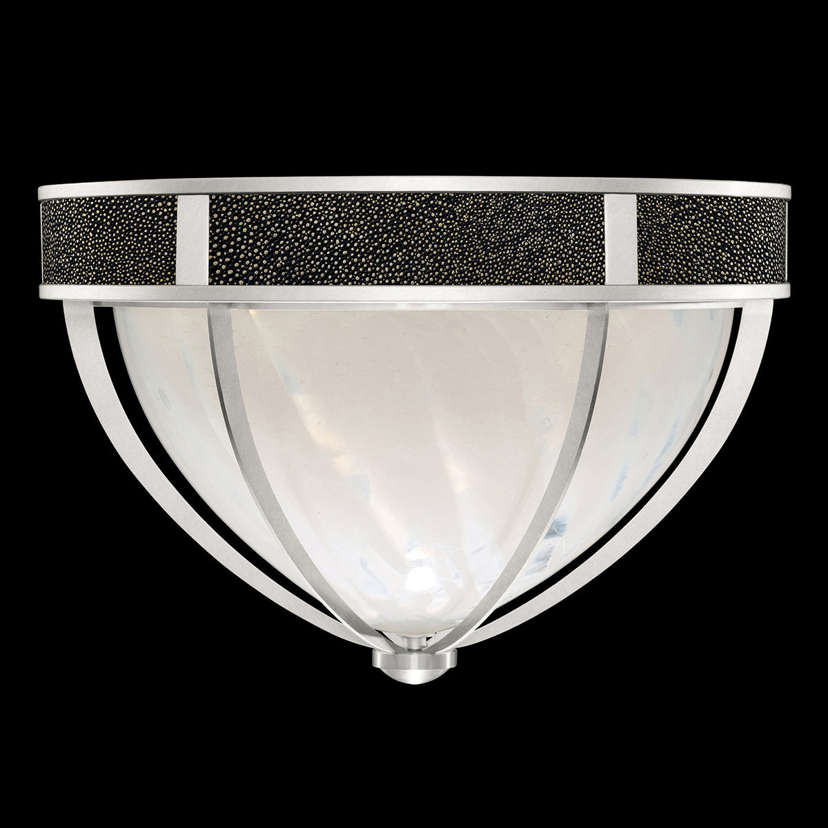 Desert Swirl Shagreen Round Flush Mount