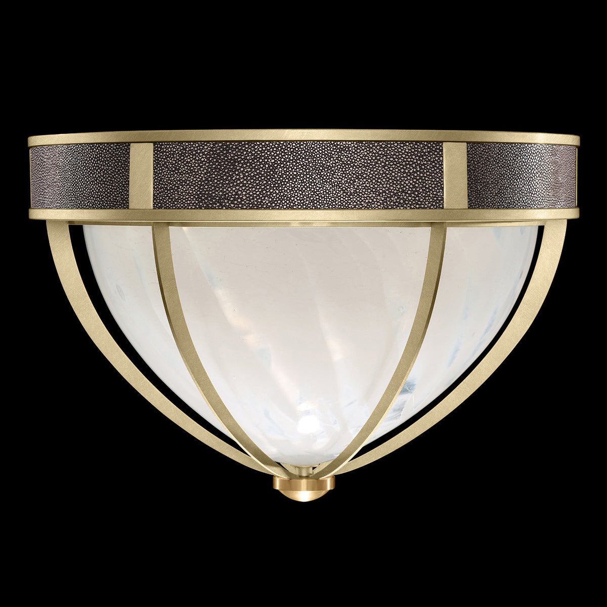 Desert Swirl Shagreen Round Flush Mount