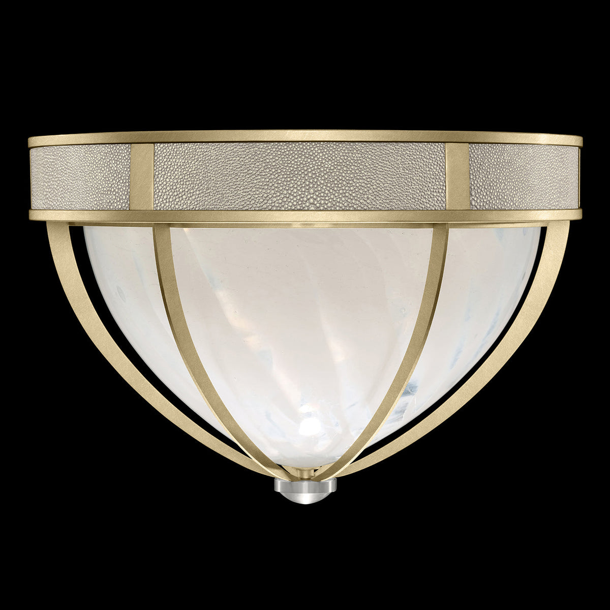 Desert Swirl Shagreen Round Flush Mount