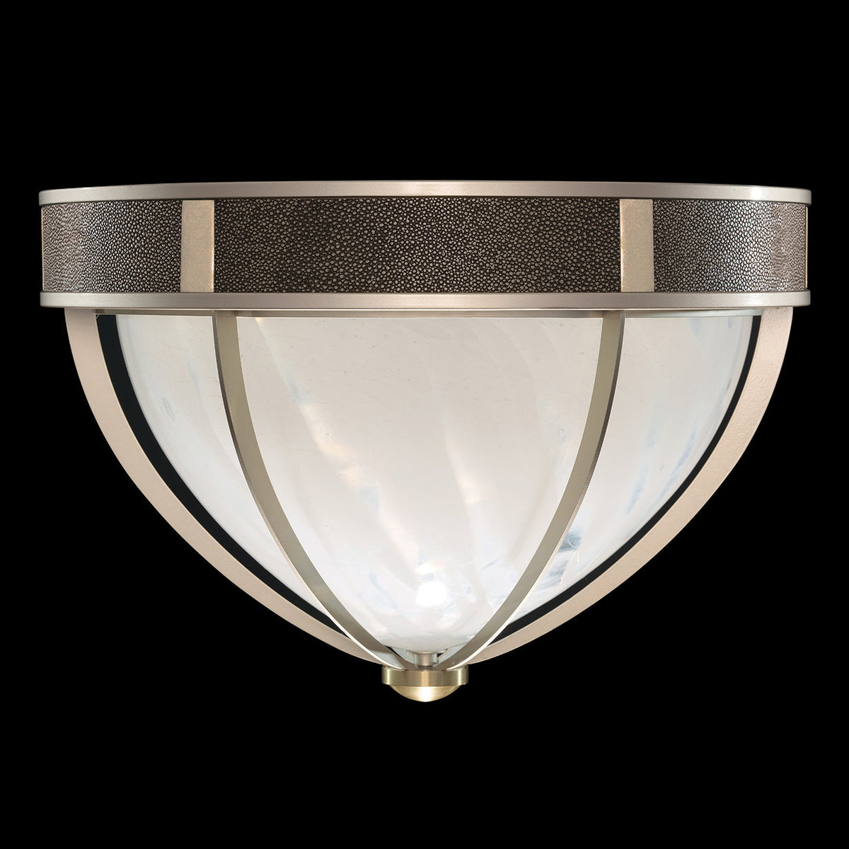 Desert Swirl Shagreen Round Flush Mount
