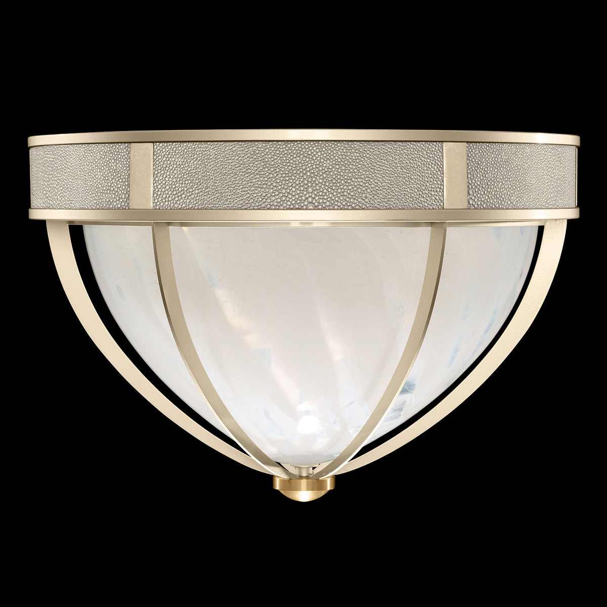 Desert Swirl Shagreen Round Flush Mount
