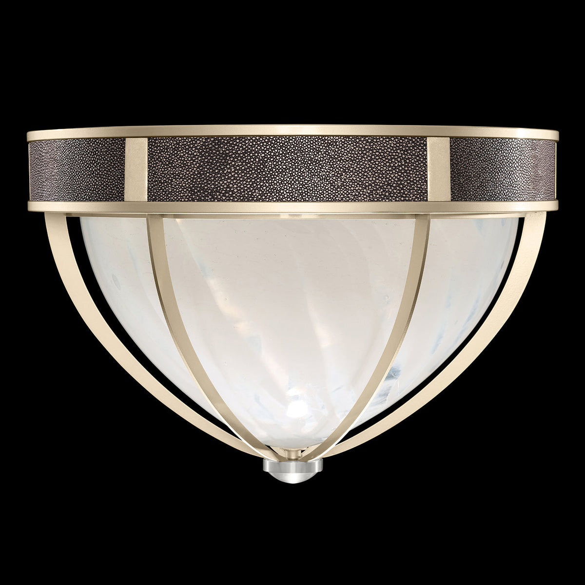 Desert Swirl Shagreen Round Flush Mount