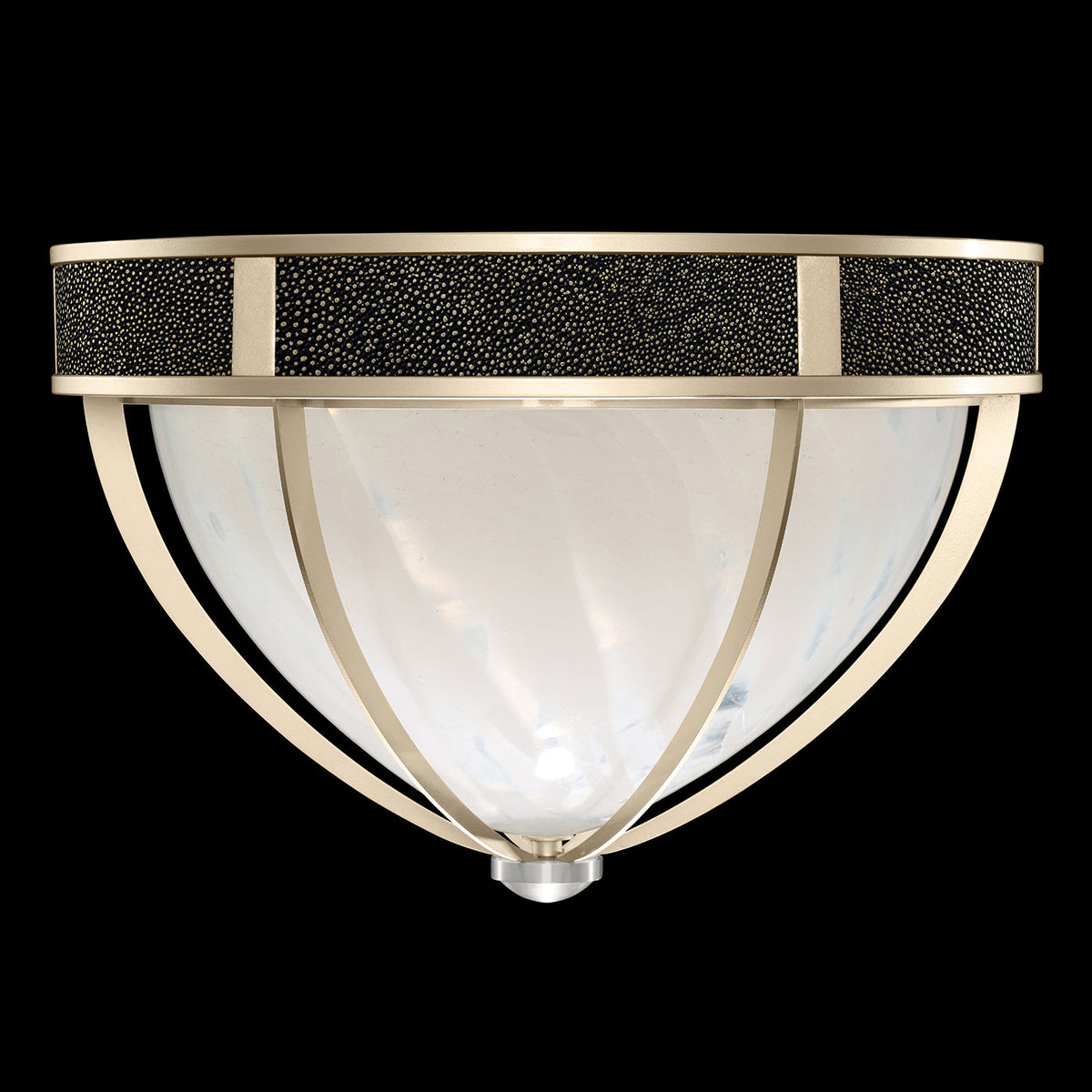 Desert Swirl Shagreen Round Flush Mount