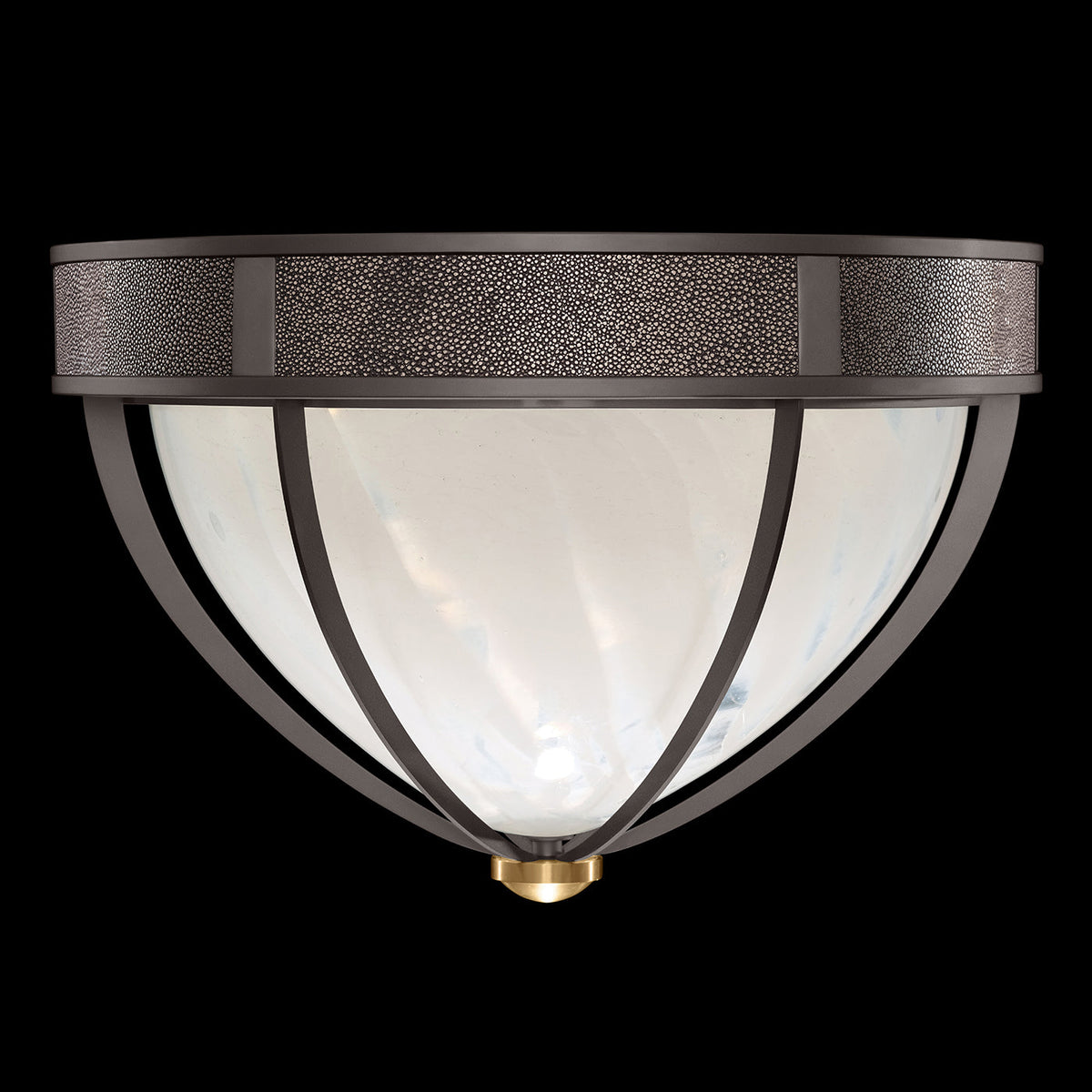 Desert Swirl Shagreen Round Flush Mount