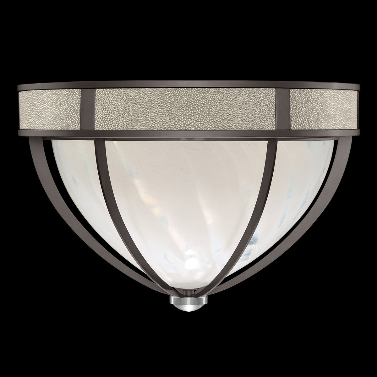 Desert Swirl Shagreen Round Flush Mount
