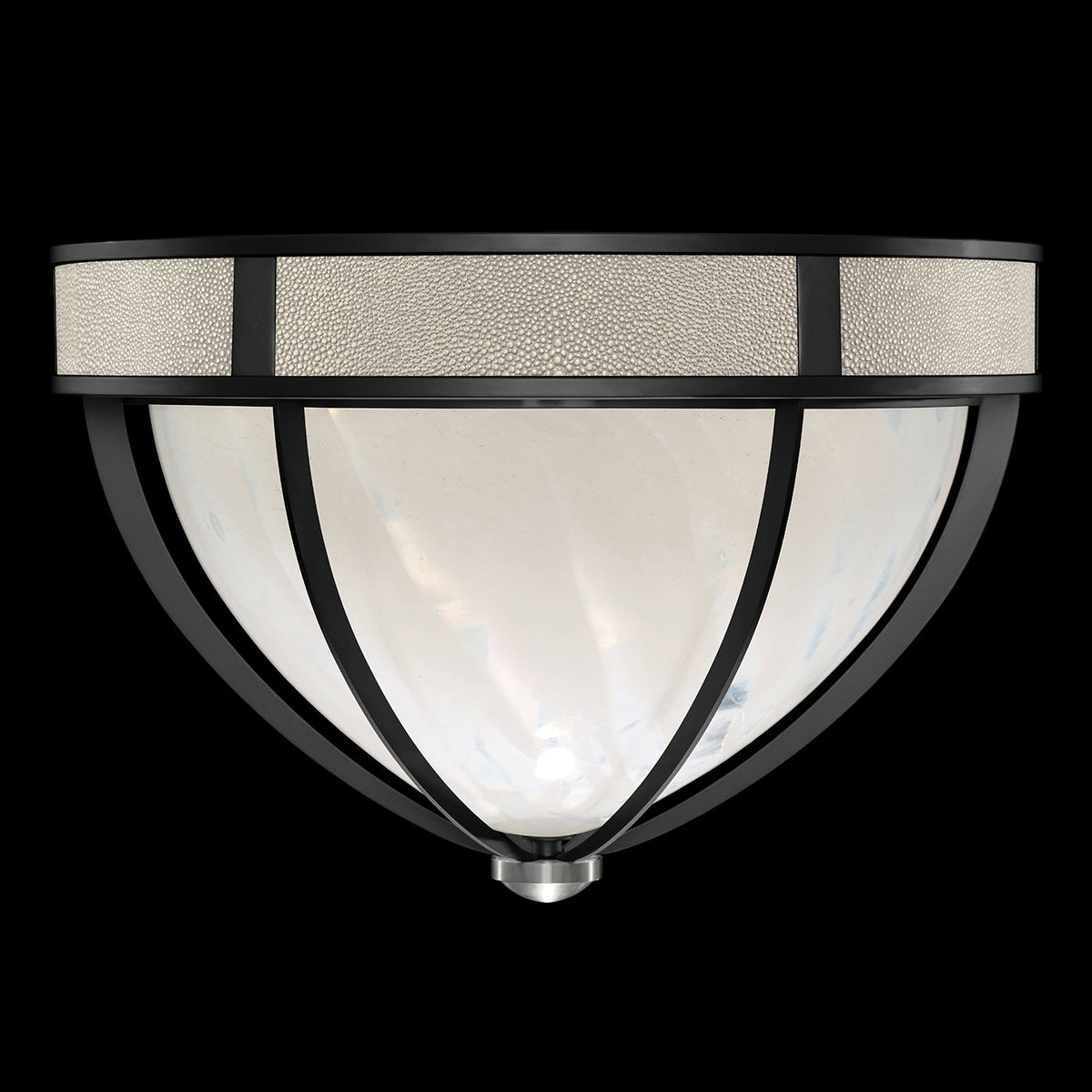 Desert Swirl Shagreen Round Flush Mount