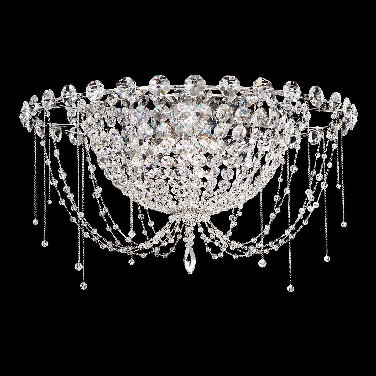 Diamond Basket Radiance Crystal Flush Mount