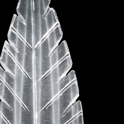 Dichroic Feather Gold Silver Glass Wall Sconce