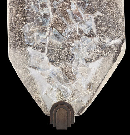 Dichroic Gem Patinated Metal LED Wall Sconce
