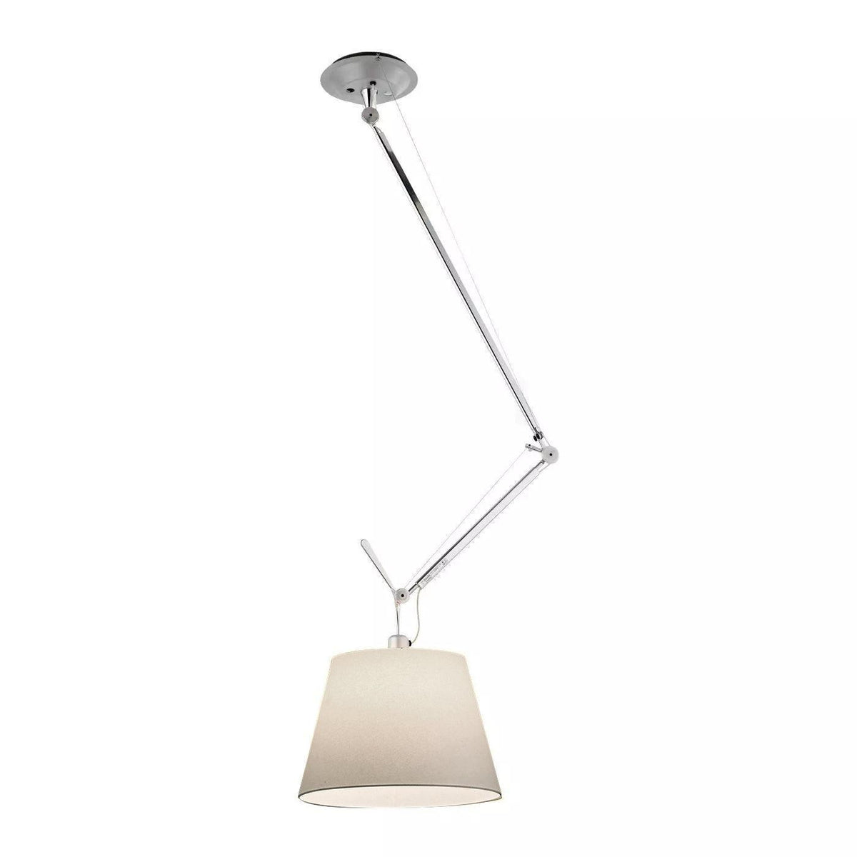Directional Arm Chrome White Pendant