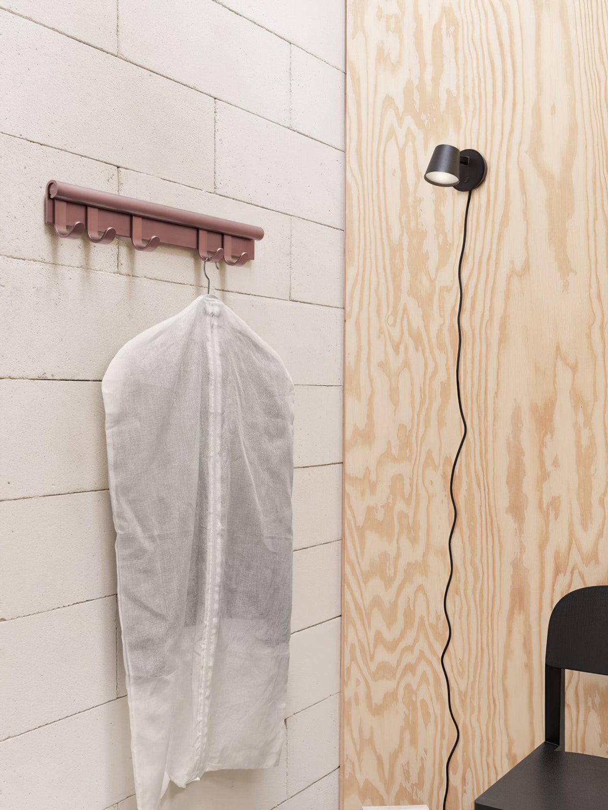 Directional Head Black White Red LED Wall Light
