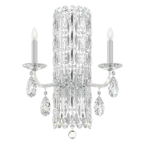Discfall White Heritage Crystal Wall Sconce