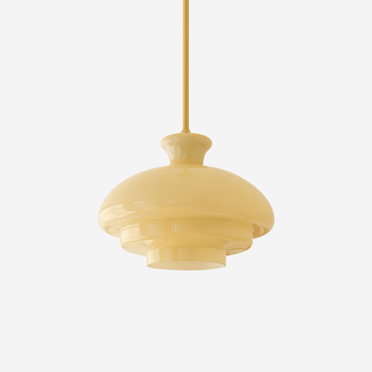 Domelet Gold Yellow Glass Pendant