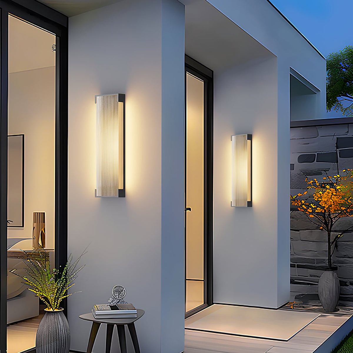 Drelmont Black LED Outdoor Wall Light